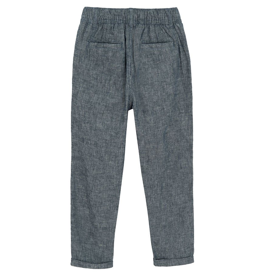Blue trousers with cord