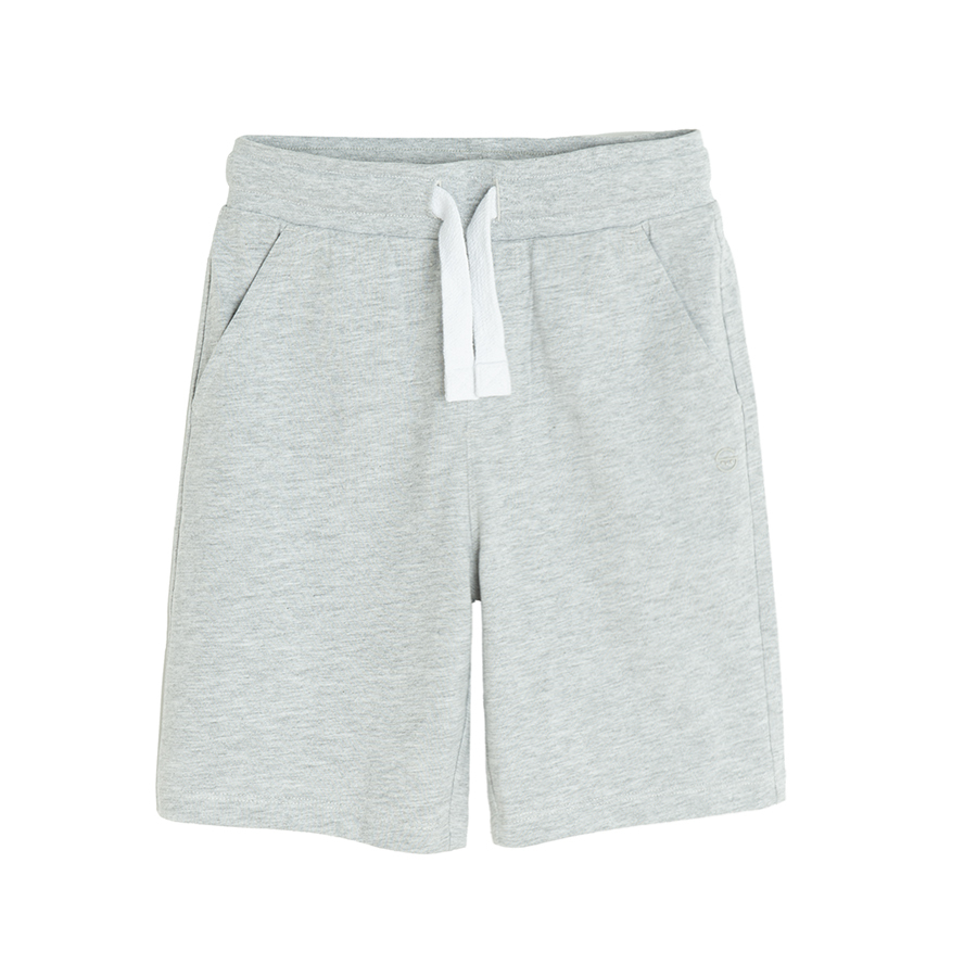 Grey long shorts with cord