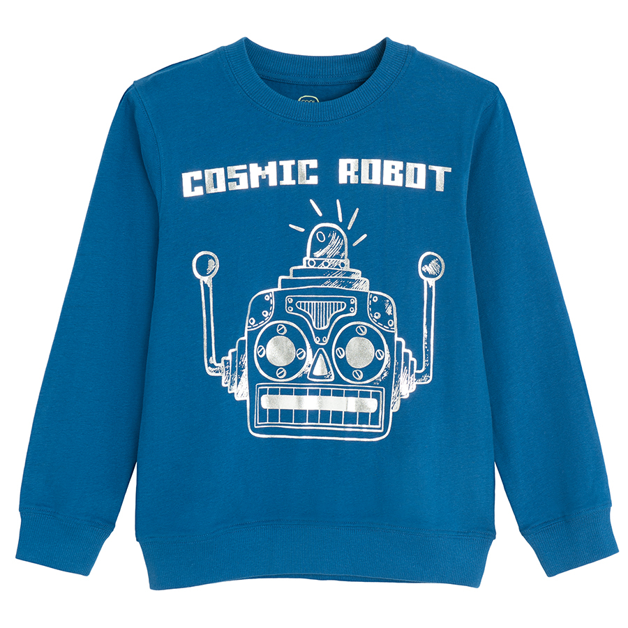 Φούτερ μπλε με στάμπα COSMIC ROBOT