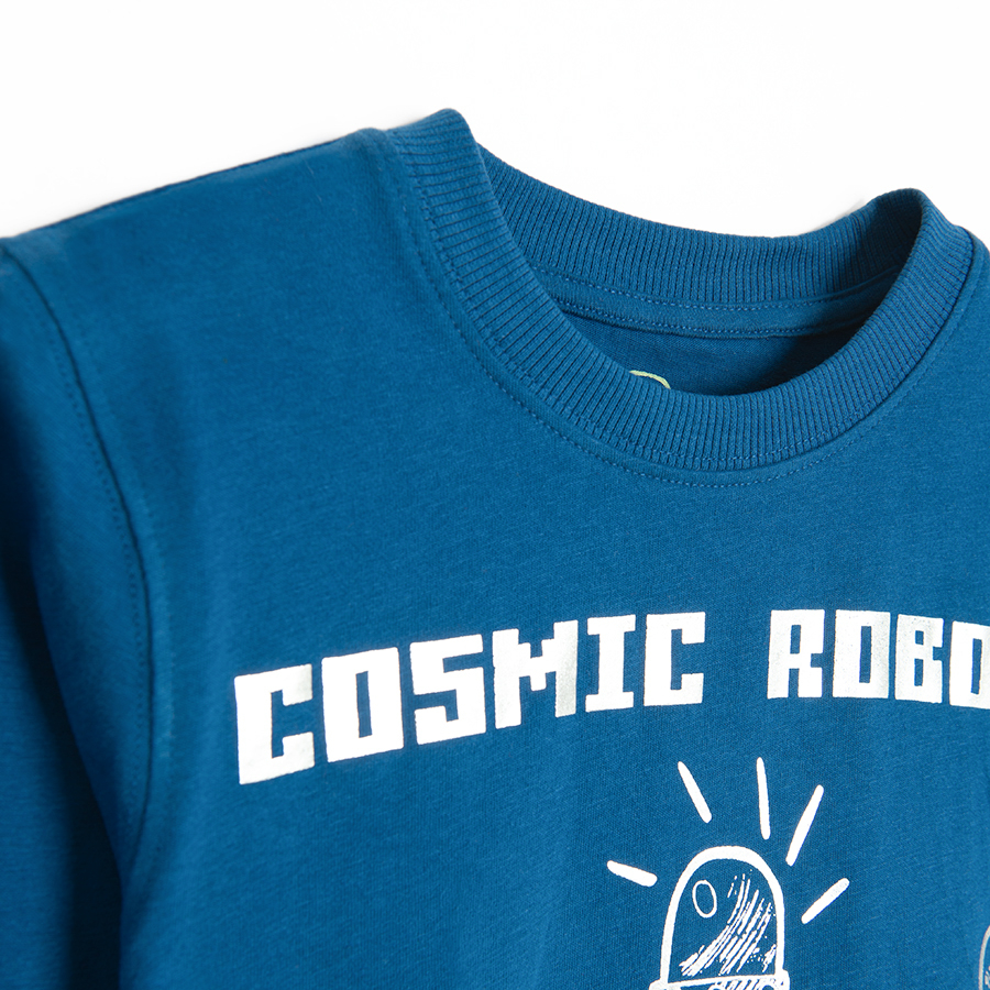 Φούτερ μπλε με στάμπα COSMIC ROBOT