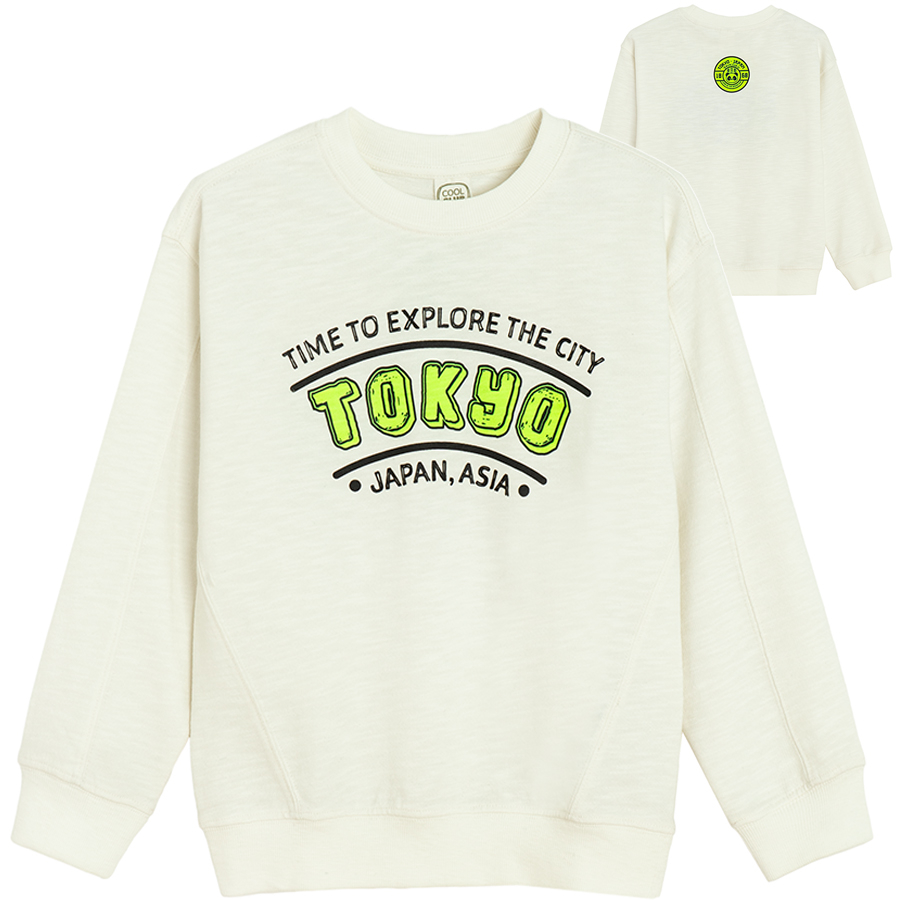 Φούτερ λευκό με στάμπα TOKYO