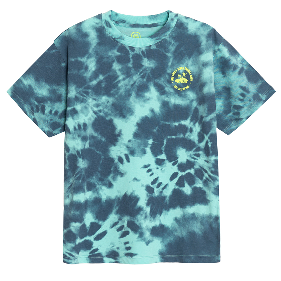 Μπλούζα κοντομάνικη με εφέ tie dye