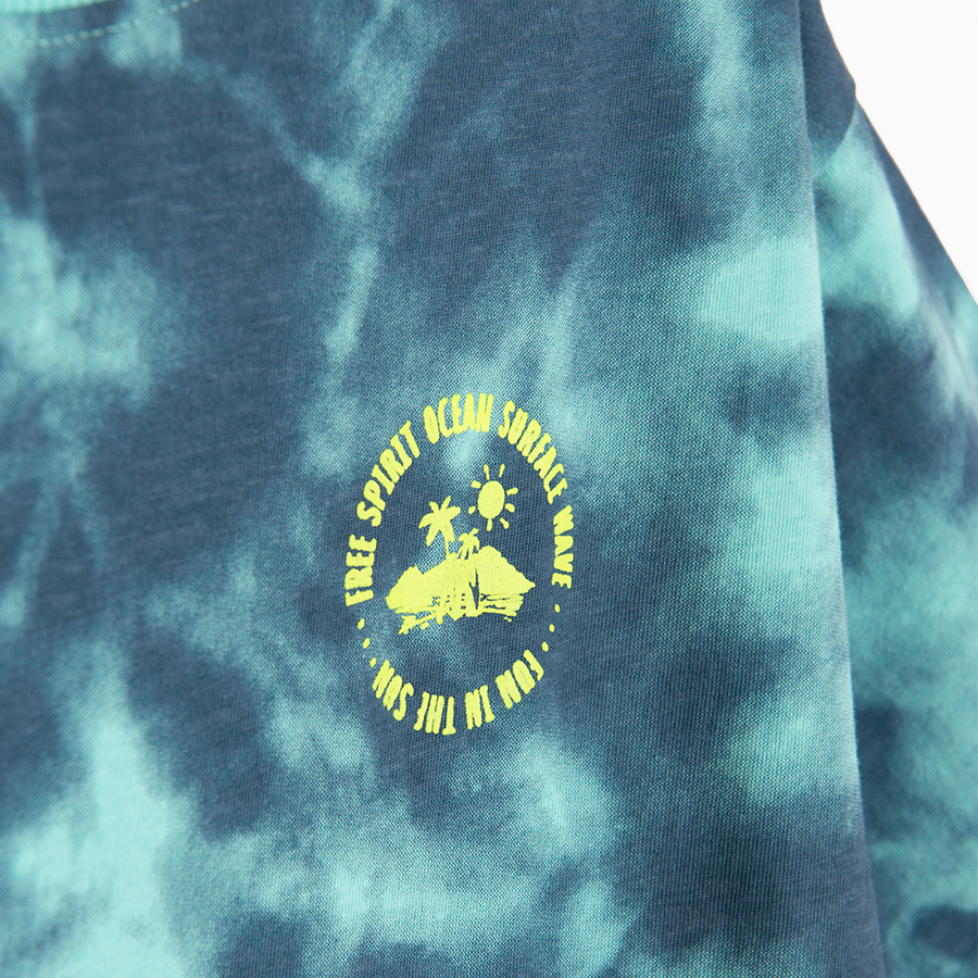 Μπλούζα κοντομάνικη με εφέ tie dye