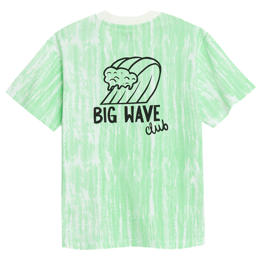 Μπλούζα βεραμάν κοντομάνικη με στάμπα Big Wave Club