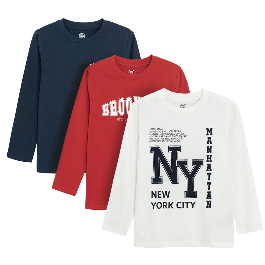 T-SHIRT L/S 3-PACK