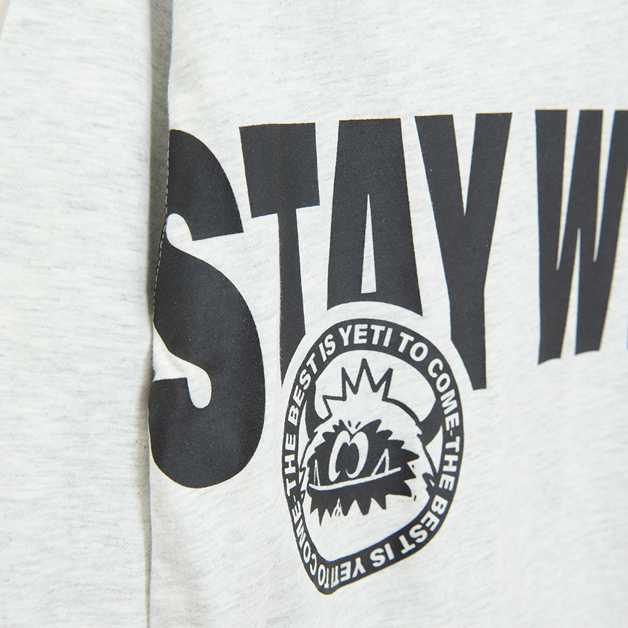 Φούτερ γκρι με στάμπα STAY WILD