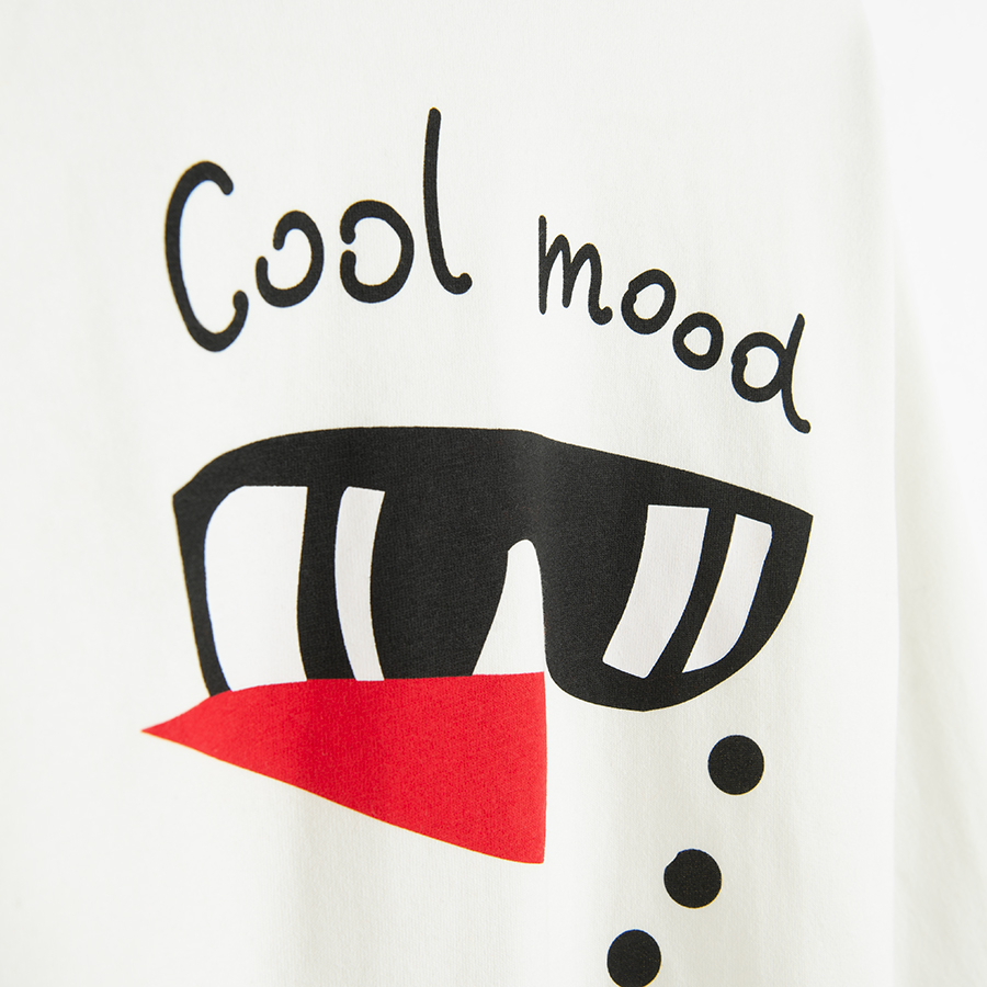 Φούτερ λευκό με στάμπα “Cool Mood