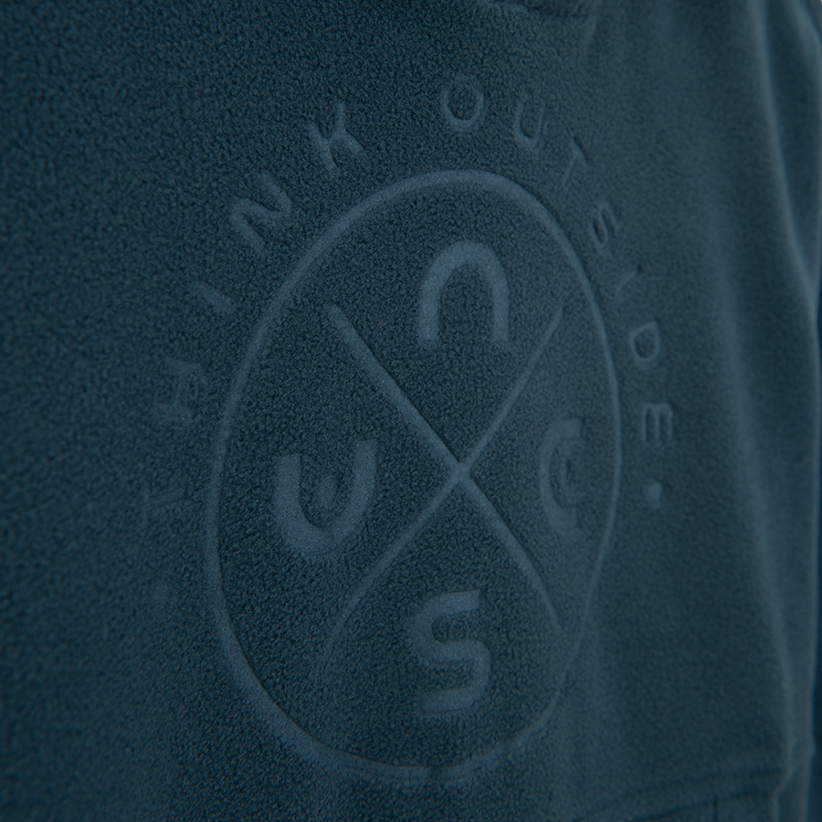 Φούτερ μπλε σκούρο fleece με κουκούλα