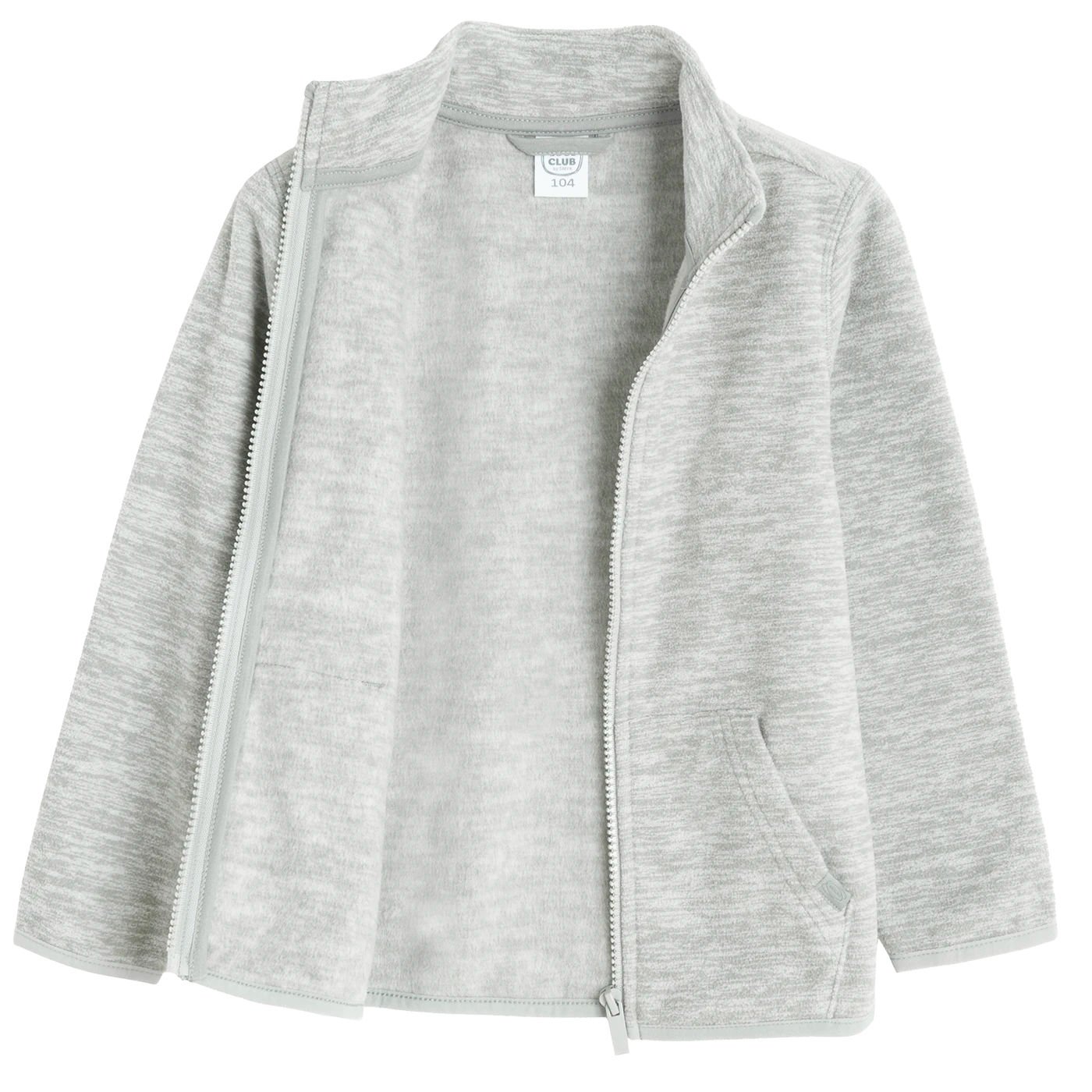 Ζακέτα fleece γκρι με φερμουάρ