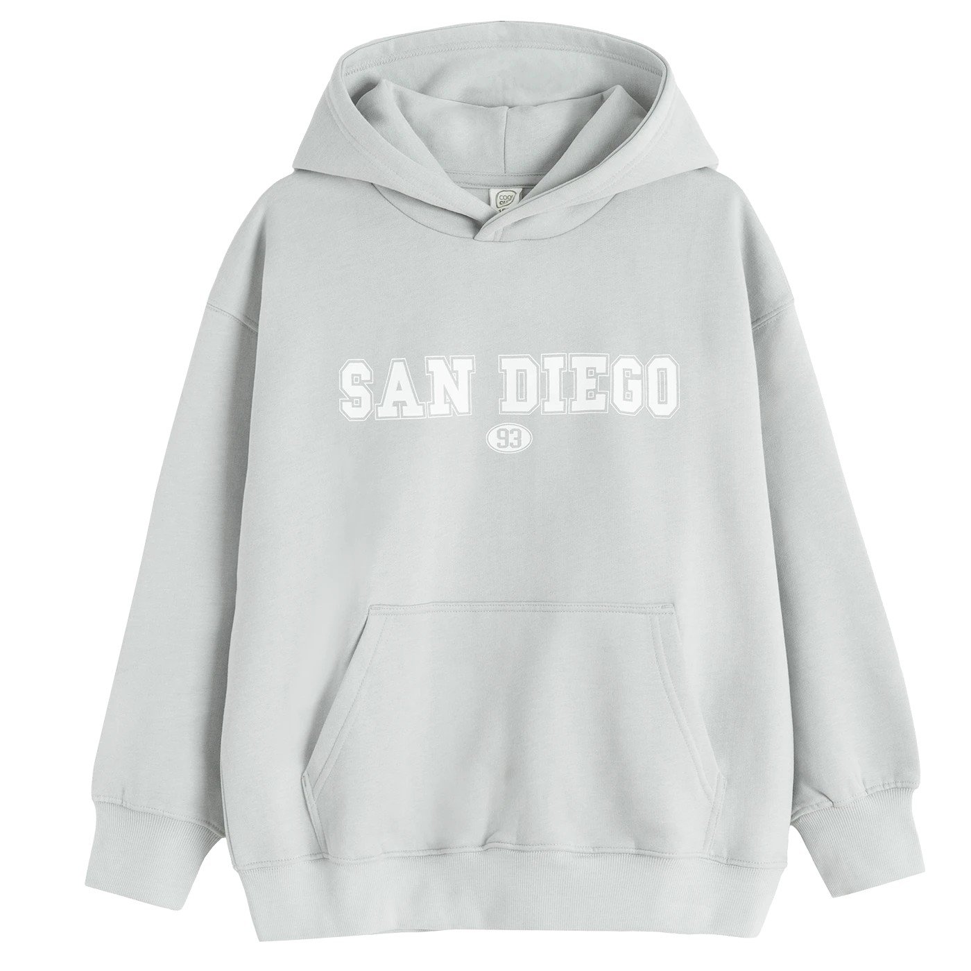 Φούτερ γκρι με κουκούλα και στάμπα SAN DIEGO CALIFORNIA