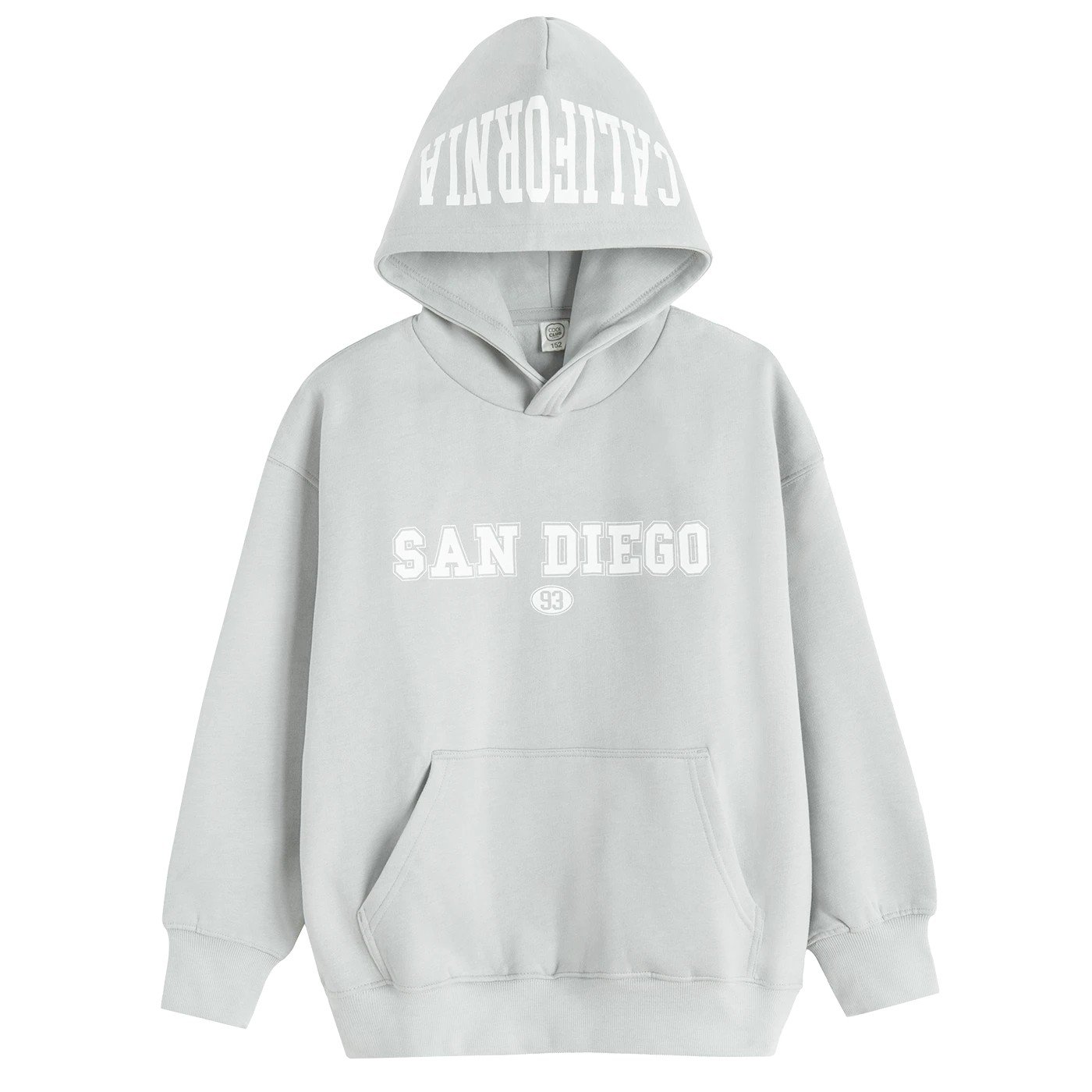 Φούτερ γκρι με κουκούλα και στάμπα SAN DIEGO CALIFORNIA