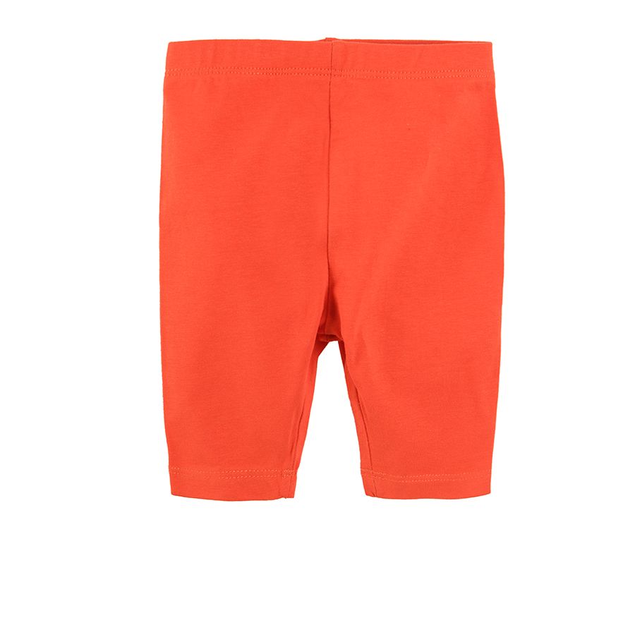 Orange and white and blue stripes leggings 3-pack