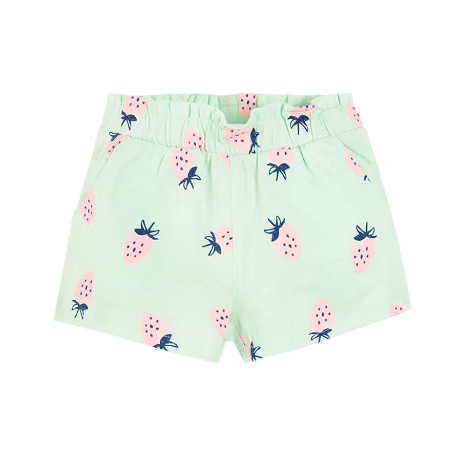 Pink and green shorts with strawberries 2-pack