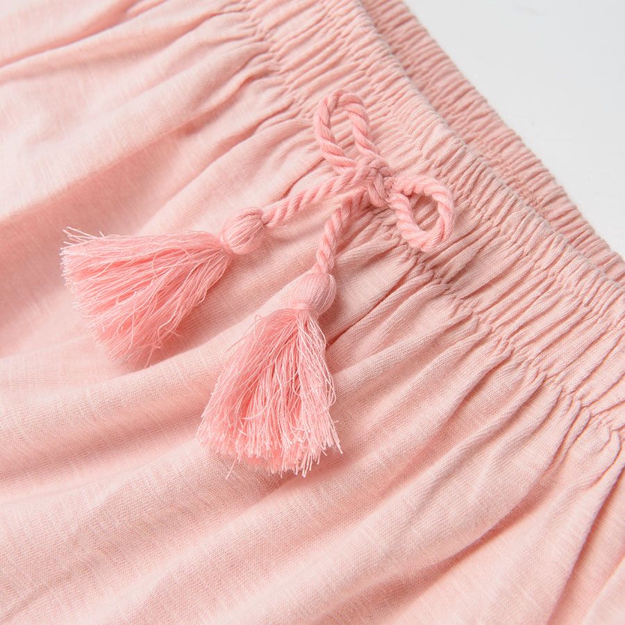 Pink skirt with cord and elastic band