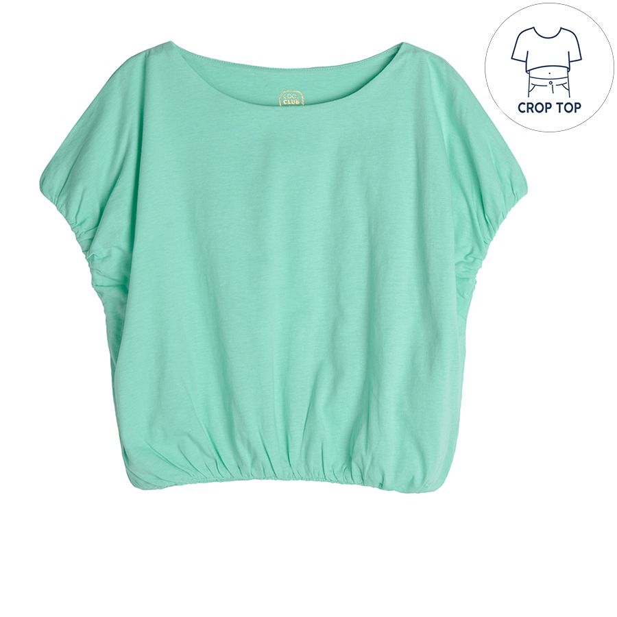 Crop top short sleeve blouse