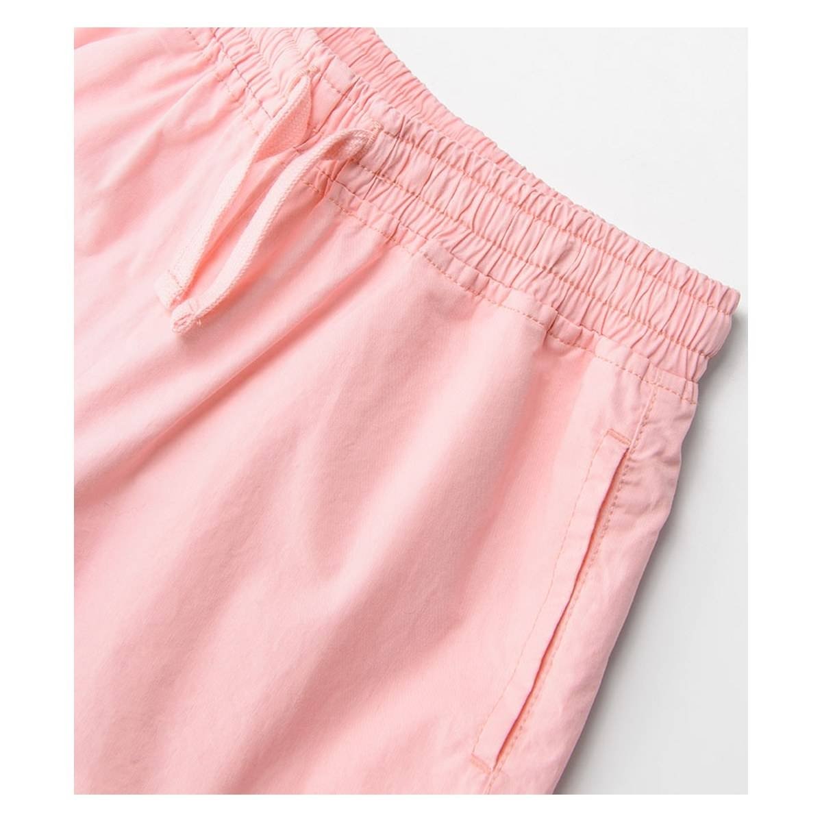 Pink shorts with cord and elastic waist