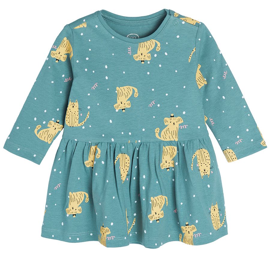 Green dress animals print