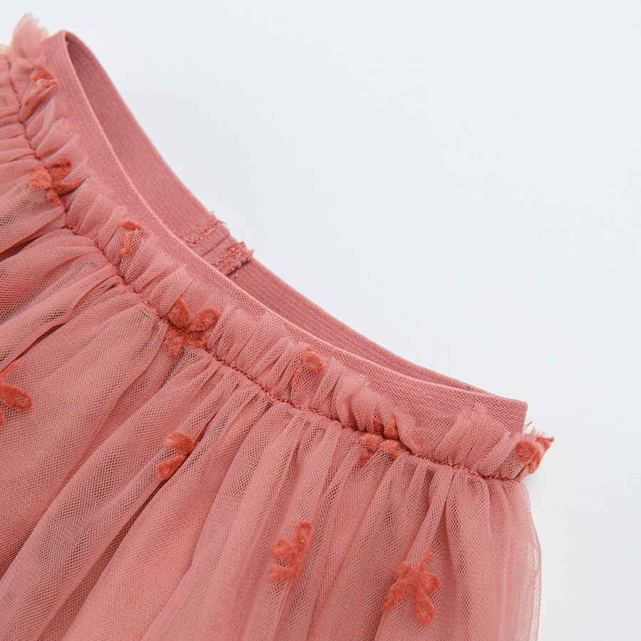 Brick tulle skirt