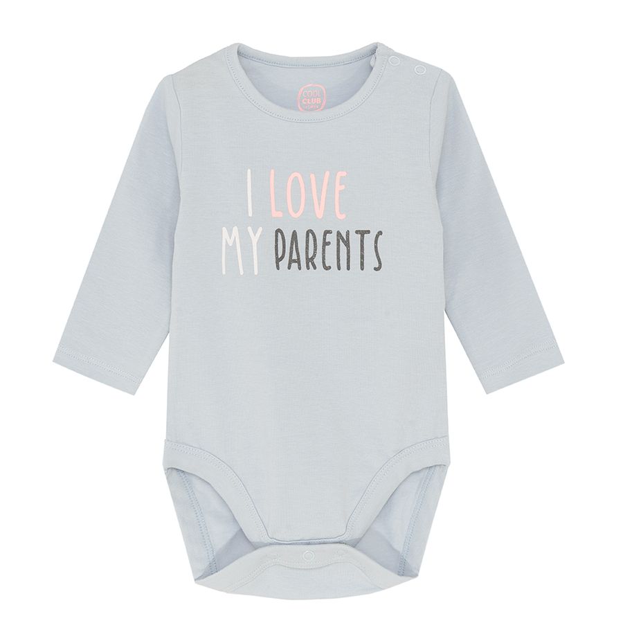 Light blue long sleeve bodysuit