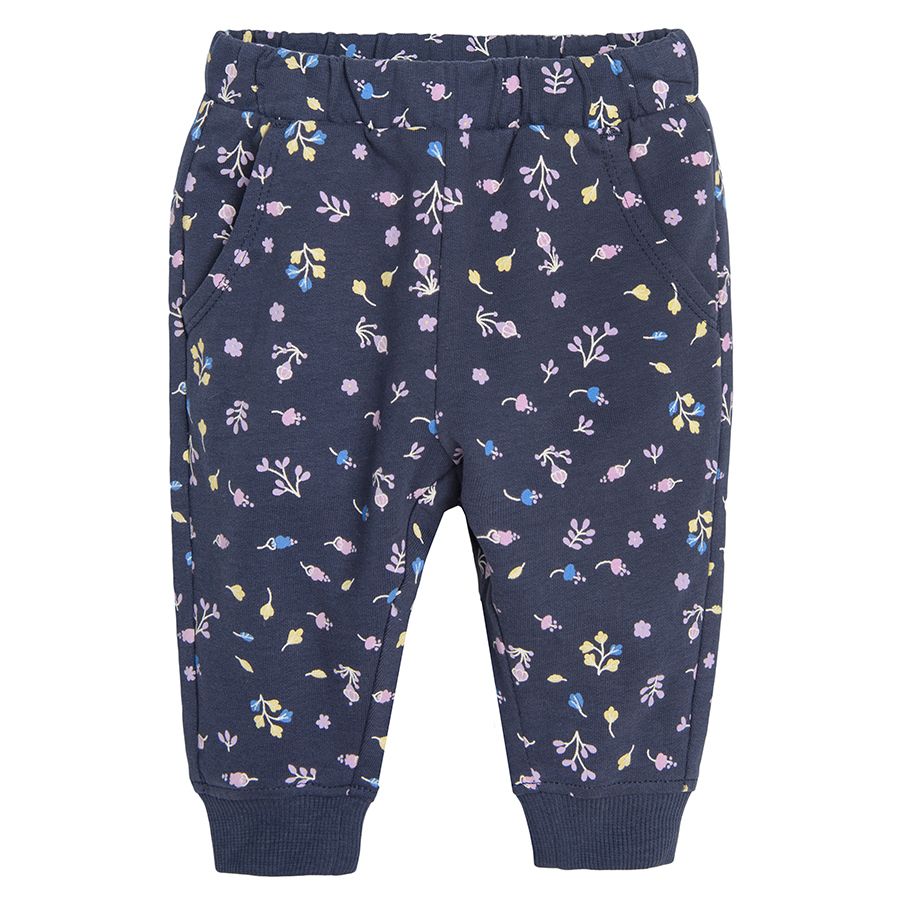 Pink and blue floral jogging pants 2 pack