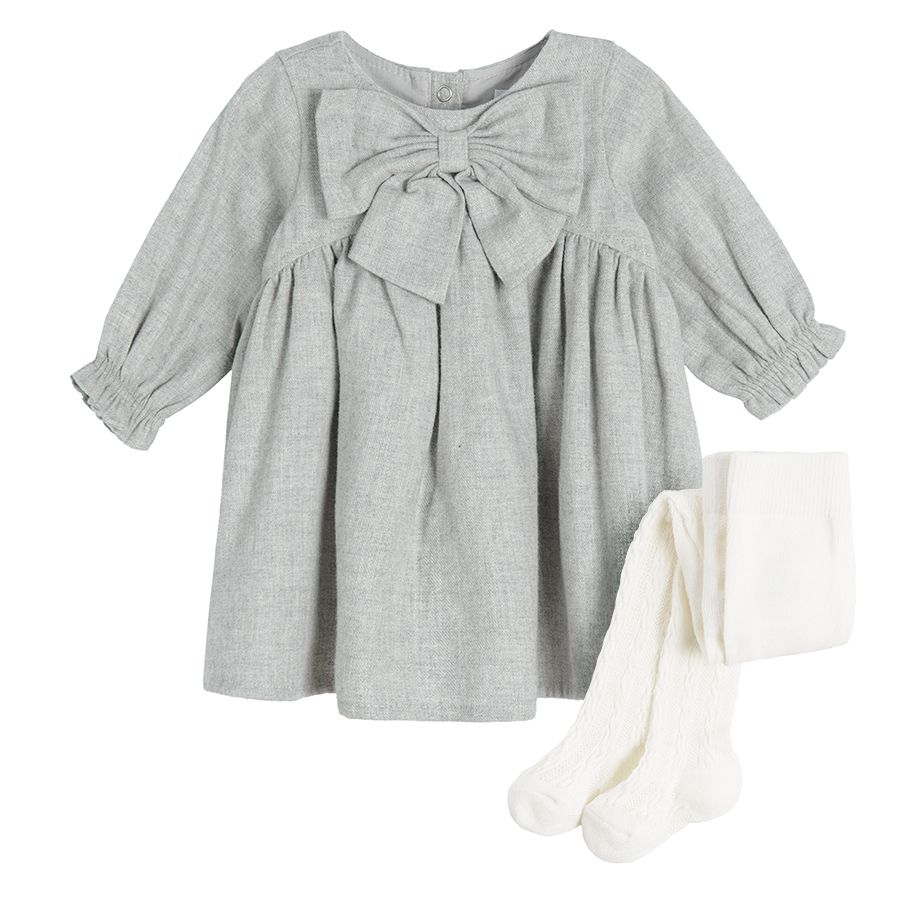 Clothing set grey dress and tights
