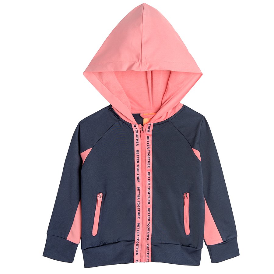Navy blue hooded sweatshirt
