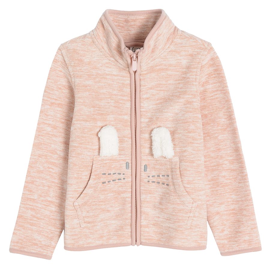 Pink melange sweatshirt