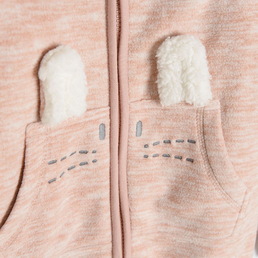 Pink melange sweatshirt