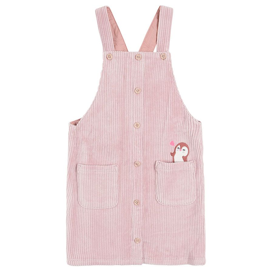 Violet dungaree skirt