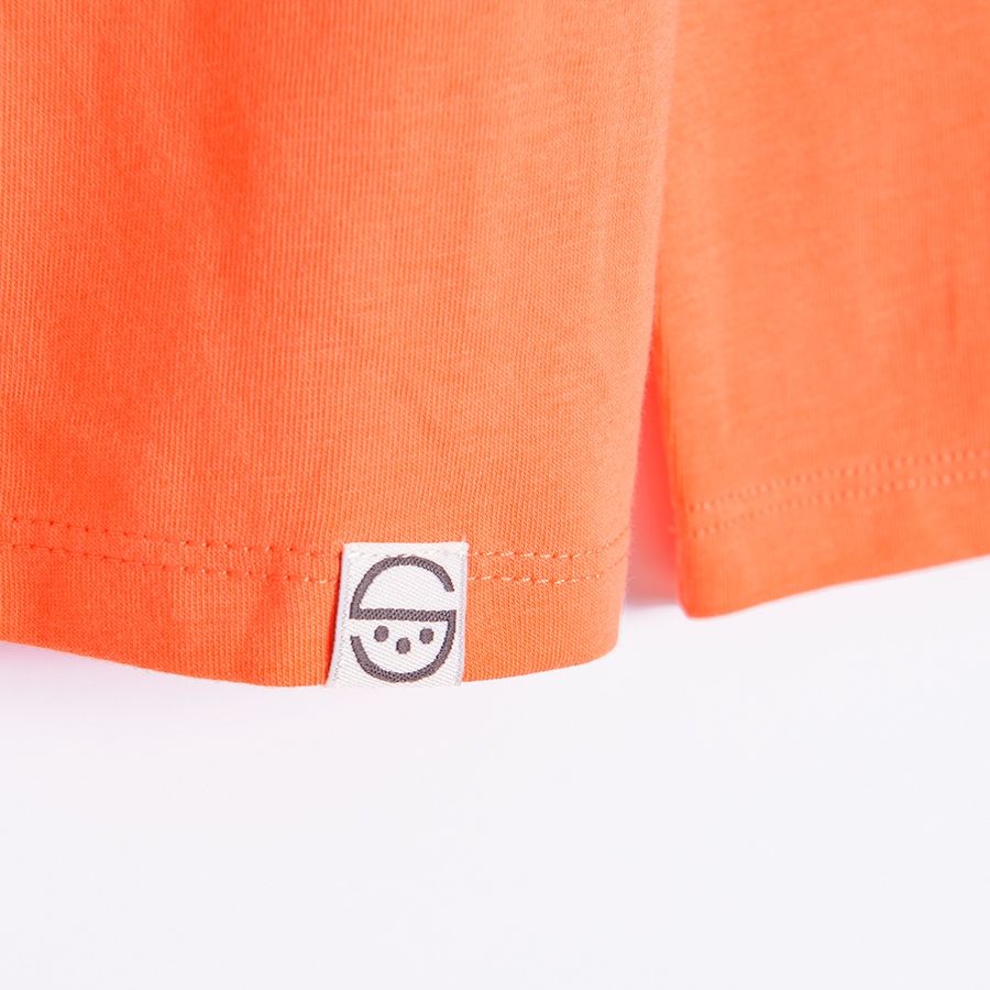 Orange long sleeve blouse