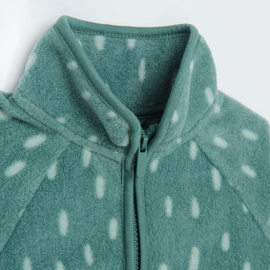 Green zip through sweatshirt