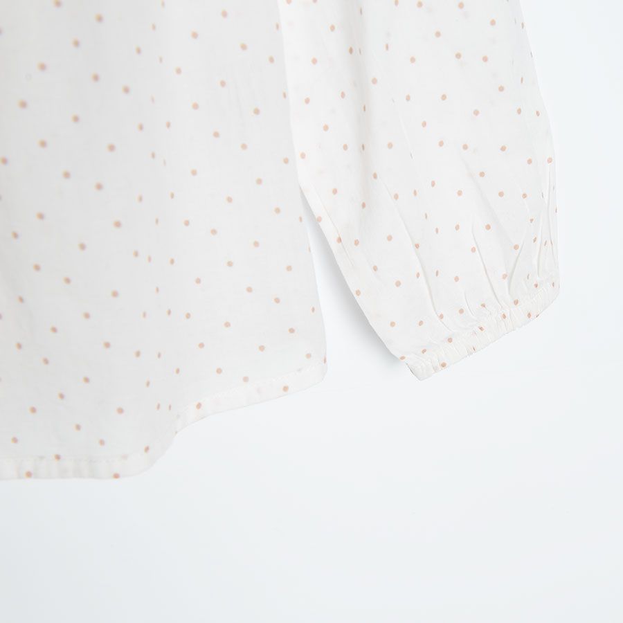 Cream long sleeve blouse