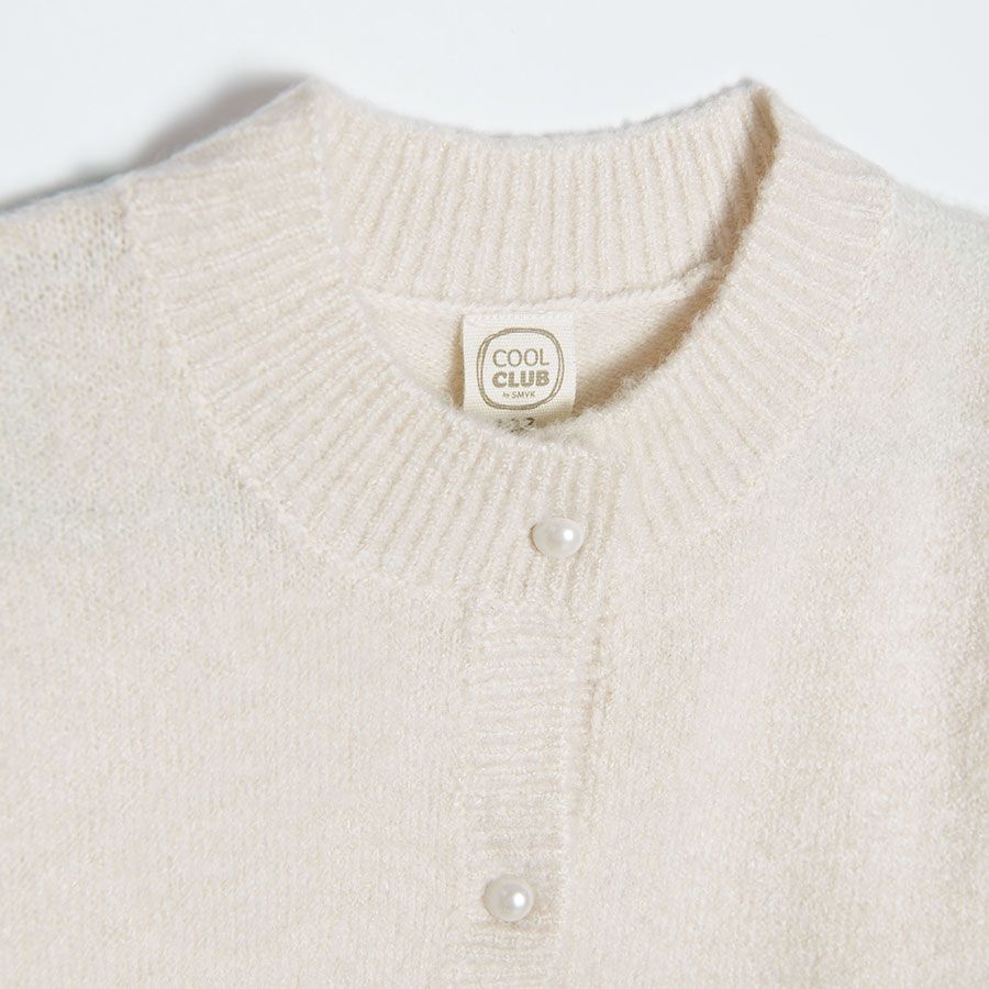 Beige Christmas cardigan