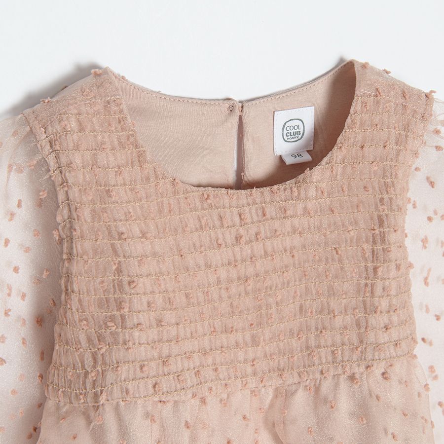 Light beige long sleeve blouse