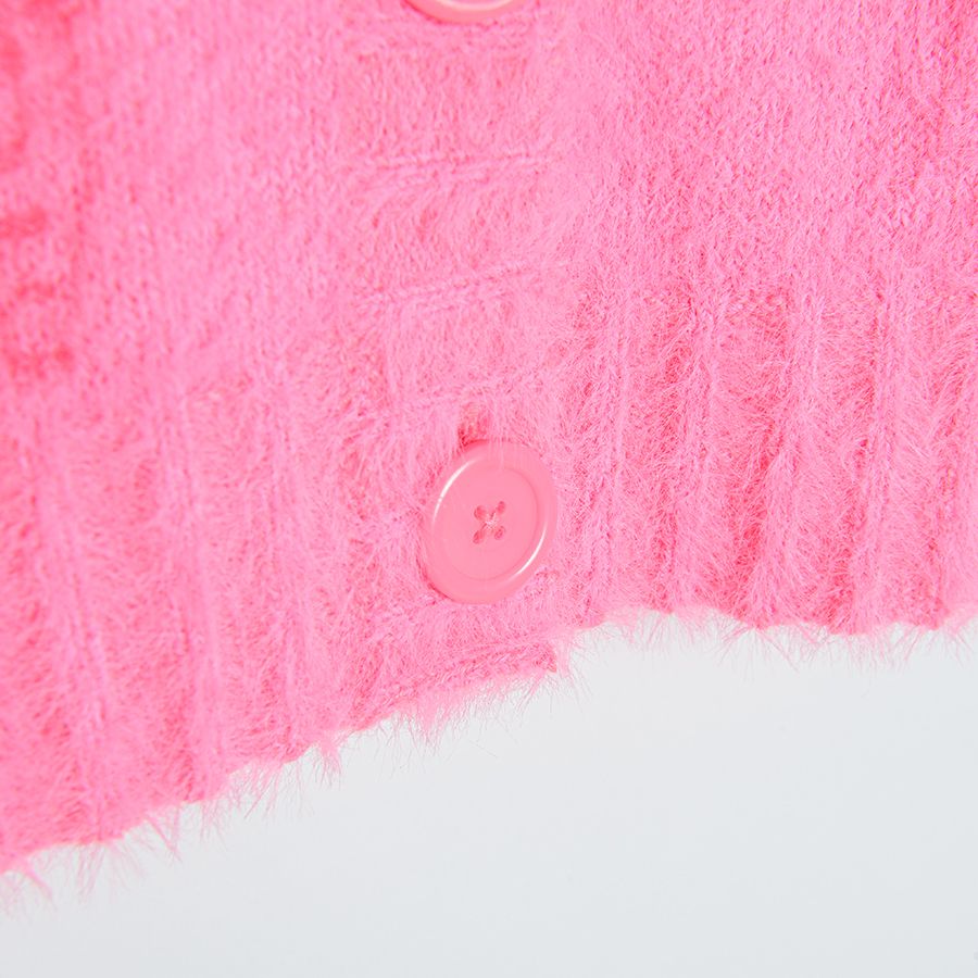 Fuchsia cardigan with buttons
