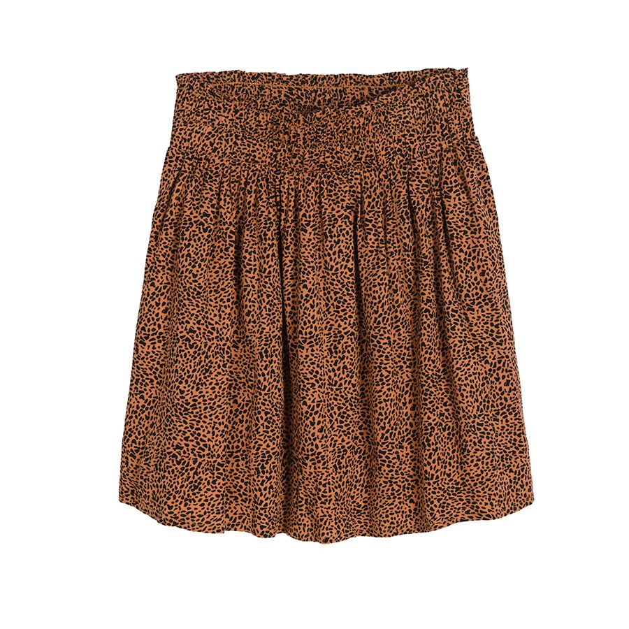 Brown animal print skirt