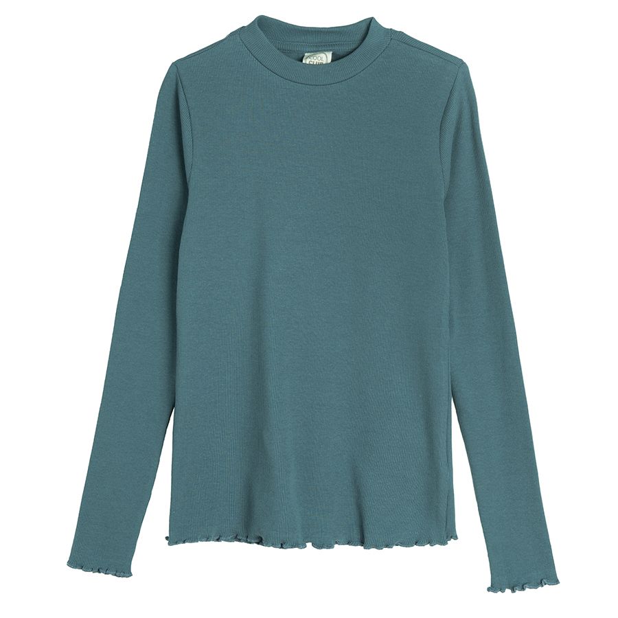 Dark blue long sleeve blouse