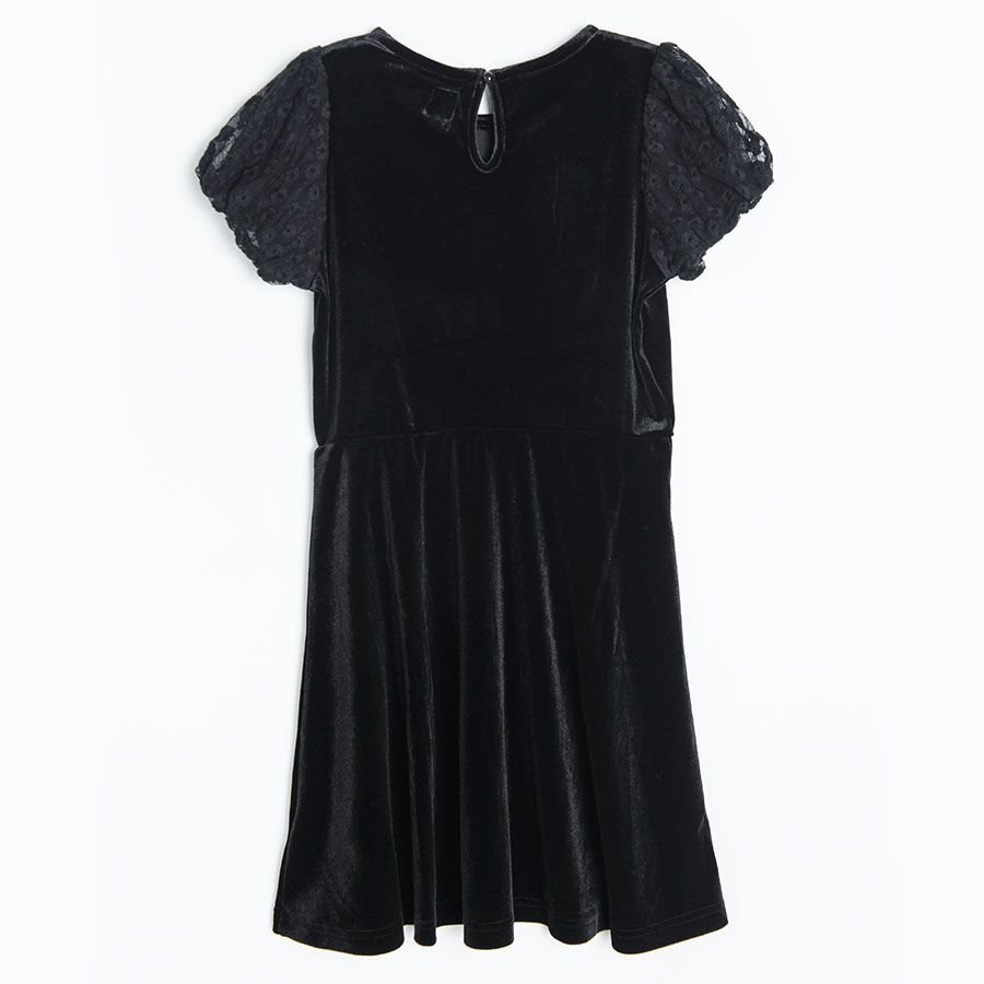Black short sleeve party dress
