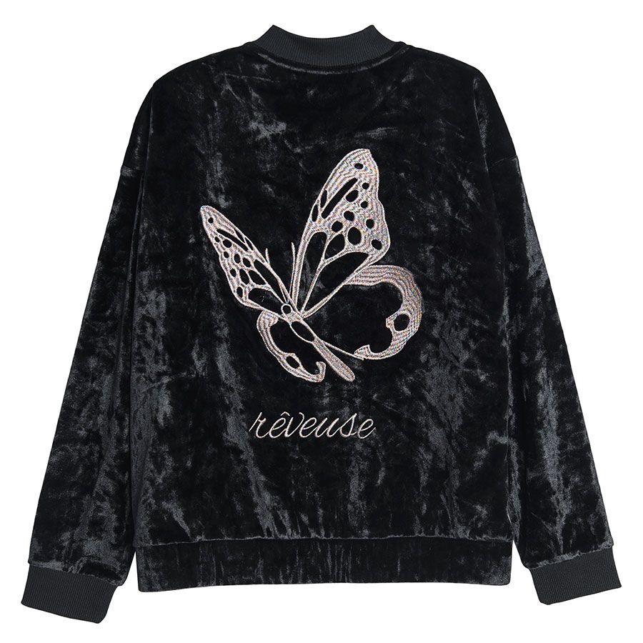 Black butterfly on the back sweatshirt