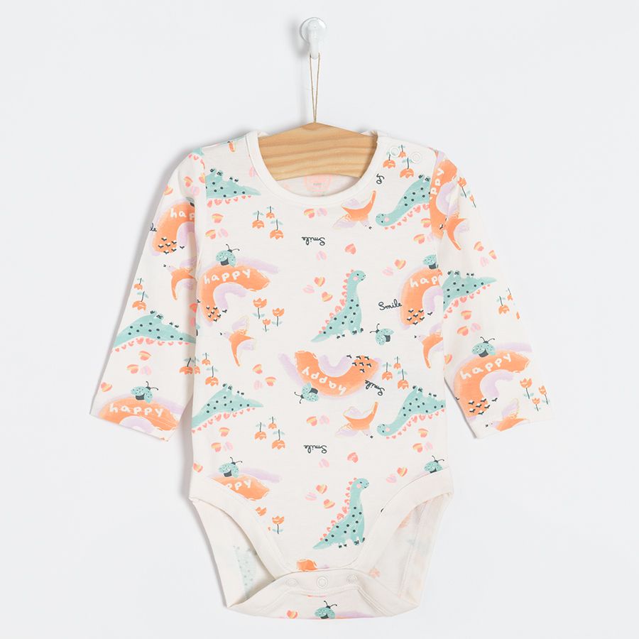 Yellow and light green short sleeve bodysuits with pastel prints