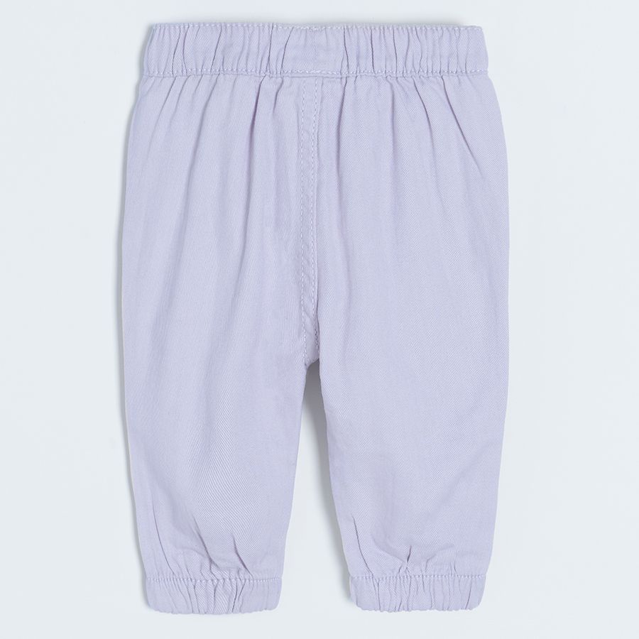 Light violet denim trousers