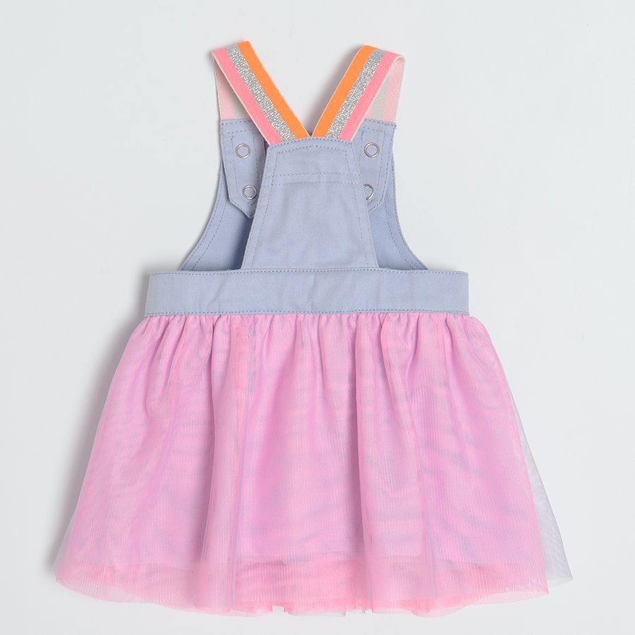 Denim dungaree skirt