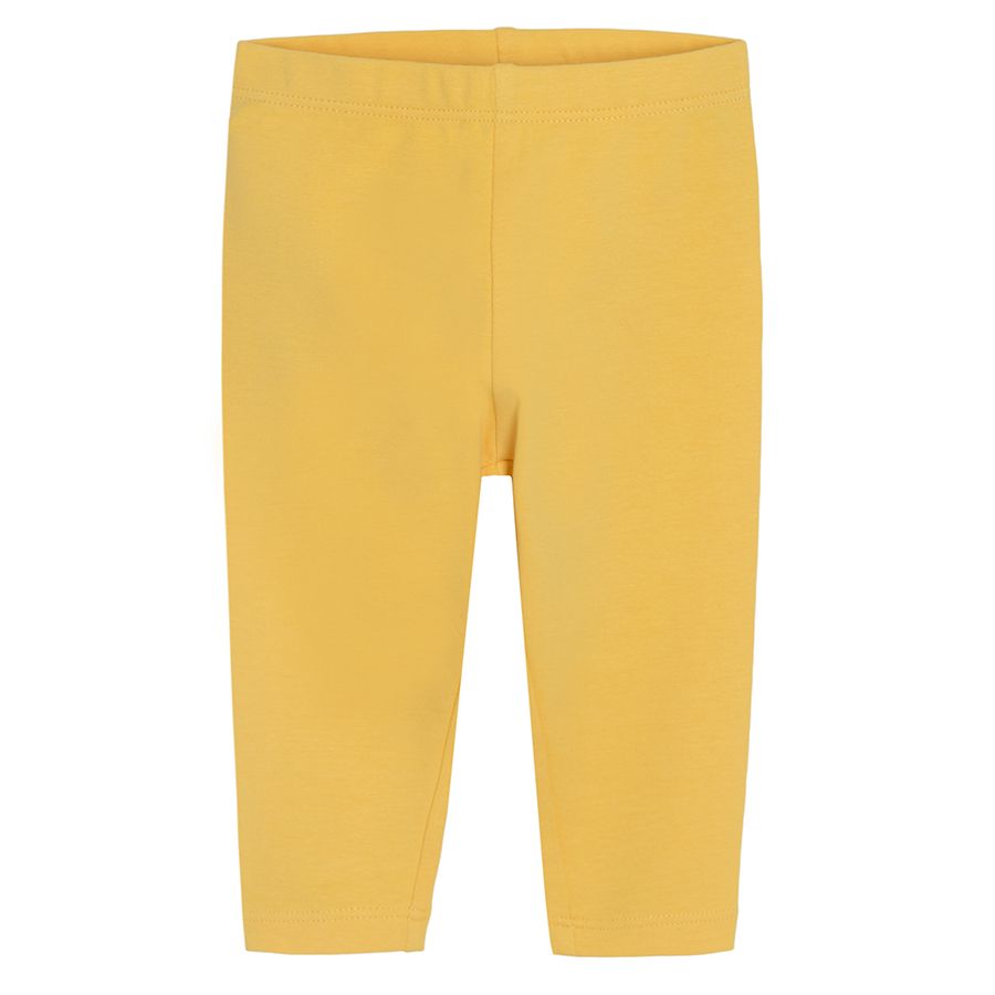 Pink with desert print and yellow leggings- 2 pack