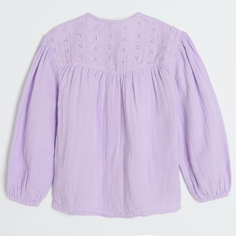 Violet long sleeve blouse