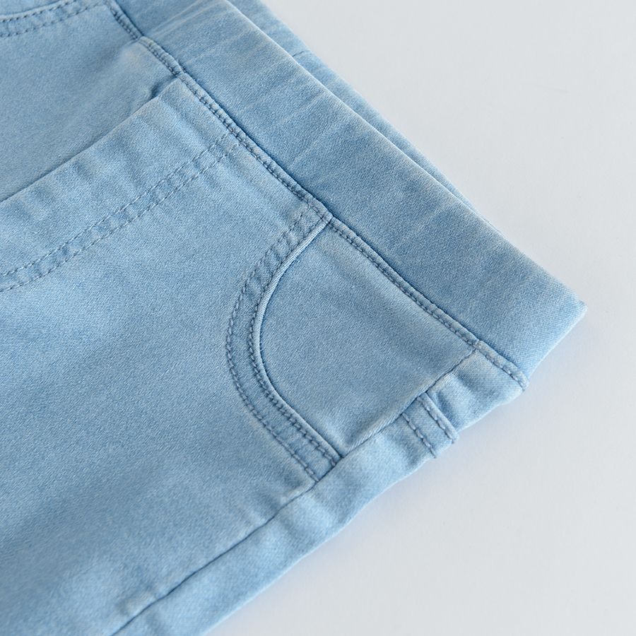 Light denim jeggings