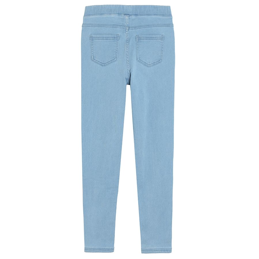 Light denim jeggings