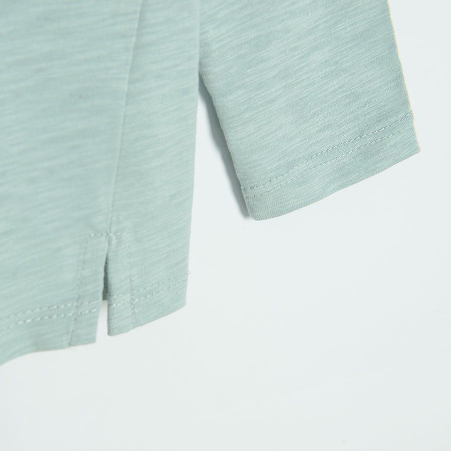 Light mint long sleeve T-shirt with Love print