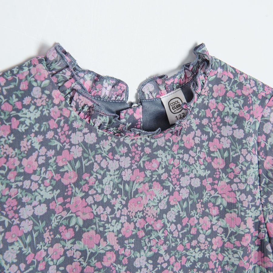 Graphite floral dress