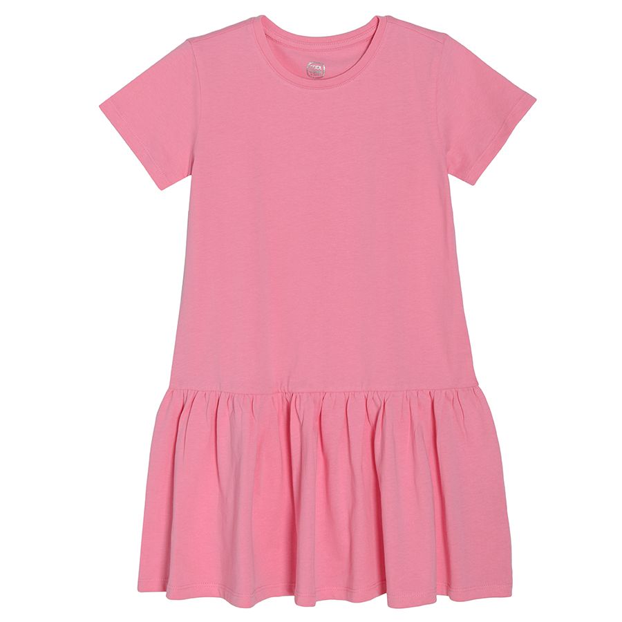 Pink and light with ladybuds short sleeve dresses- 2 pack