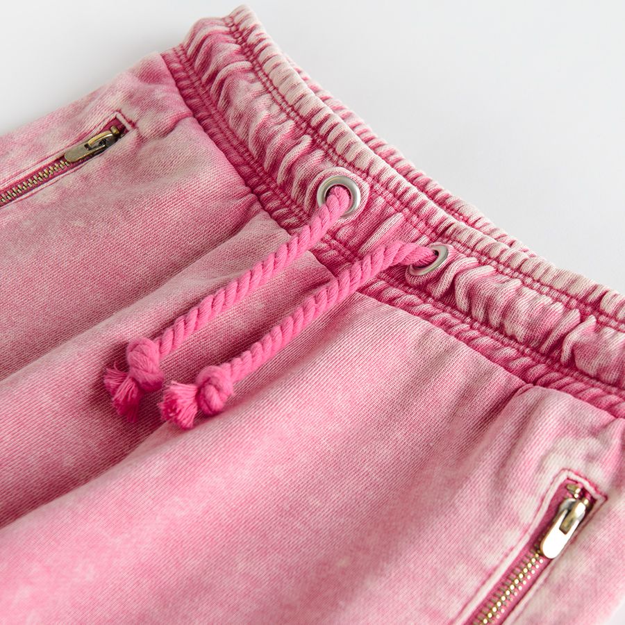 Φόρμα ροζ με λάστιχο και τσέπες